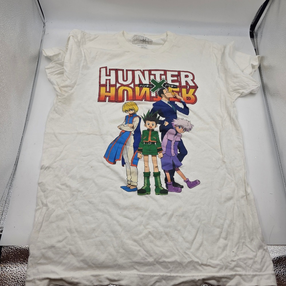 Hunter x Hunter Anime Graphic T-Shirt White Small Gon Killua Kurapika Leorio L3